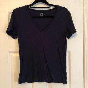 J Crew Navy Tissue Tee V Neck